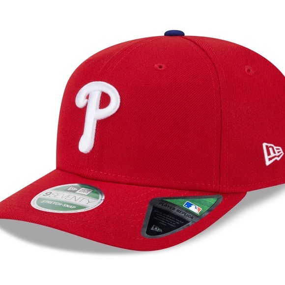 Men's New Era Red Philadelphia Phillies 2025 MLB Postseason Side Patch 9SEVENTY - Picture 3 of 8